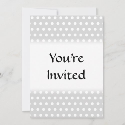 Light Gray and White Polka Dot Pattern. Invitations