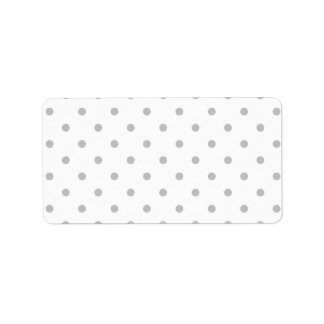 Light Gray and White Polka Dot Pattern. Label