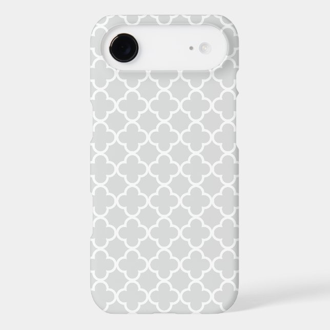 Light Gray and White Quatrefoil Patterns Case-Mate Samsung Galaxy Case (Back)