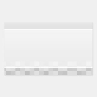 Light Gray and White Squares Pattern. Rectangular Sticker