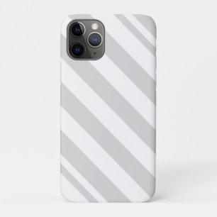 Light Gray and White Stripes iPhone 11 Pro Case
