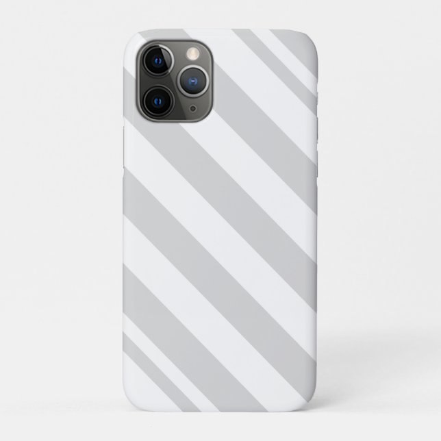 Light Gray and White Stripes Case-Mate iPhone Case (Back)