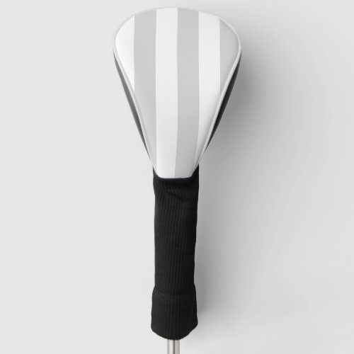 Light Gray and White Stripes Golf Head Cover