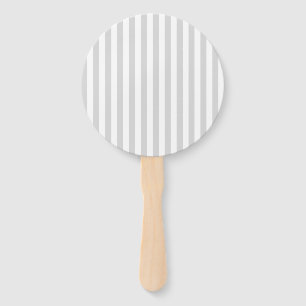 Light Gray and White Stripes Hand Fan