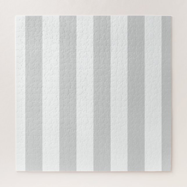 Light Gray and White Stripes Jigsaw Puzzle (Vertical)