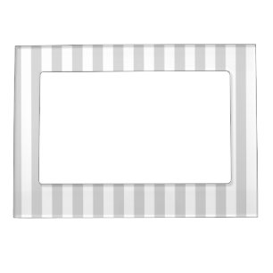 Light Gray and White Stripes Magnetic Frame