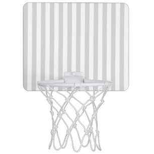 Light Gray and White Stripes Mini Basketball Hoop