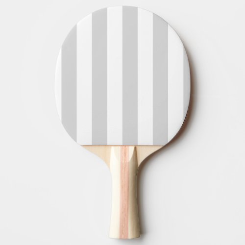 Light Gray and White Stripes Ping Pong Paddle