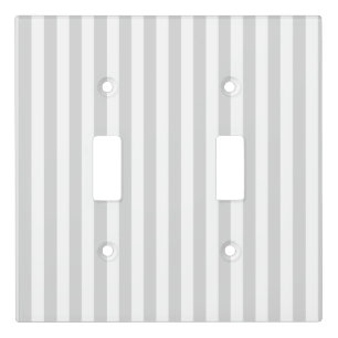 Light Gray and White Stripes Switch Cover