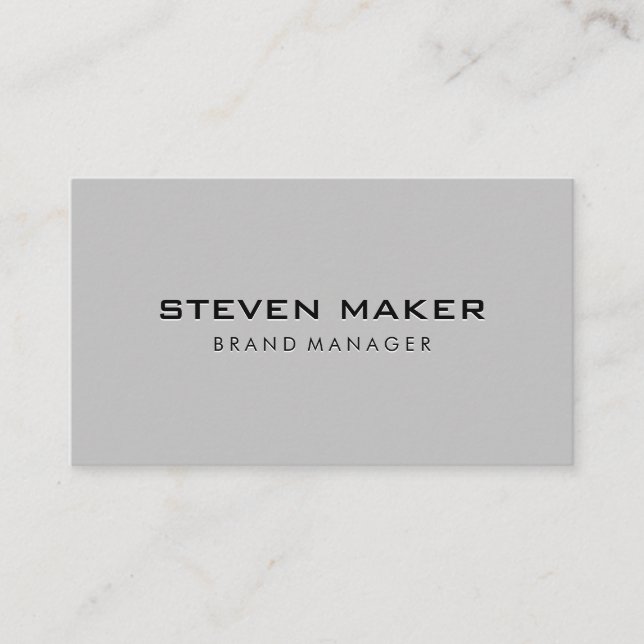 Light Gray Background Business Card (Front)
