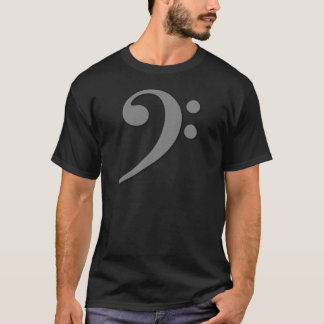 Light Gray Bass Clef T-Shirt