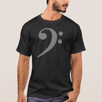 Light Gray Bass Clef T-shirt by chmayer at Zazzle