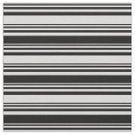 [ Thumbnail: Light Gray & Black Colored Striped/Lined Pattern Fabric ]