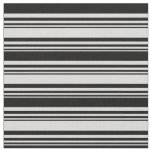 [ Thumbnail: Light Gray & Black Lined Pattern Fabric ]
