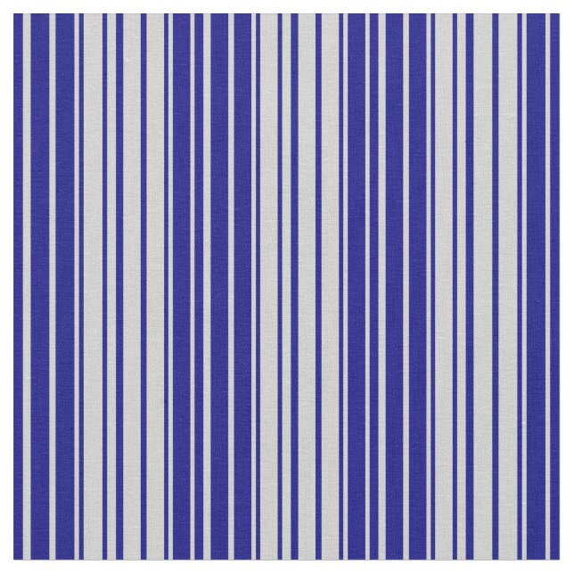 Light Gray & Blue Pattern of Stripes Fabric (Close Up)