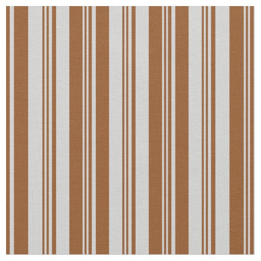 Light Gray & Brown Lines Fabric