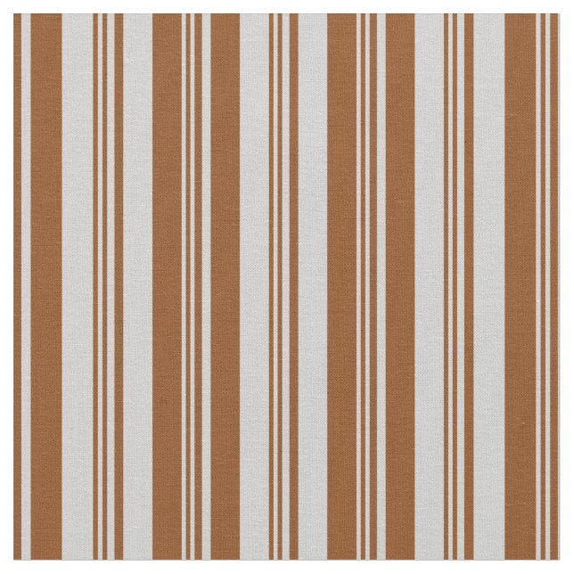 Light Gray & Brown Lines Fabric (Close Up)