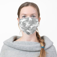 Light Gray Camouflage Cloth Face Mask
