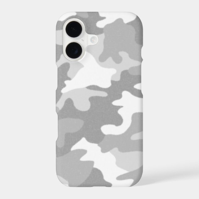 Light Gray Camouflage Iphone Case (Back)