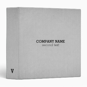 Light Gray Canvas 3 Ring Binder