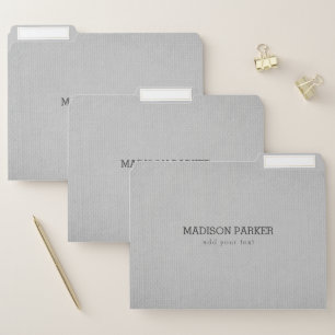 Light Gray Canvas File Folder