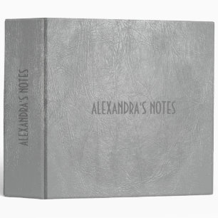 Light Gray Color Leather Pattern-Binder Template Binder