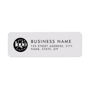 Light Gray Custom Business Logo Return Address Label