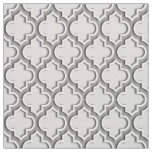 Light Gray, Dark Gray Moroccan Quatrefoil #5DS Fabric