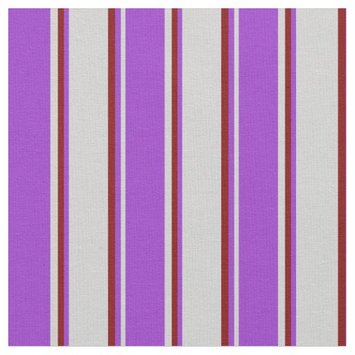 Light Gray, Dark Orchid, and Maroon Lines Fabric
