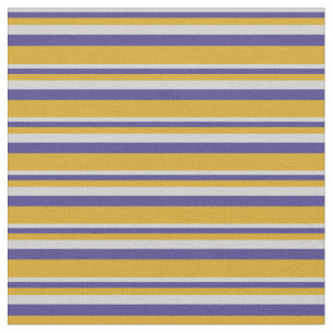 Light Gray, Dark Slate Blue, and Goldenrod Lines Fabric