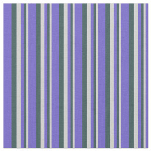 Light Gray, Dark Slate Gray, and Slate Blue Lines Fabric