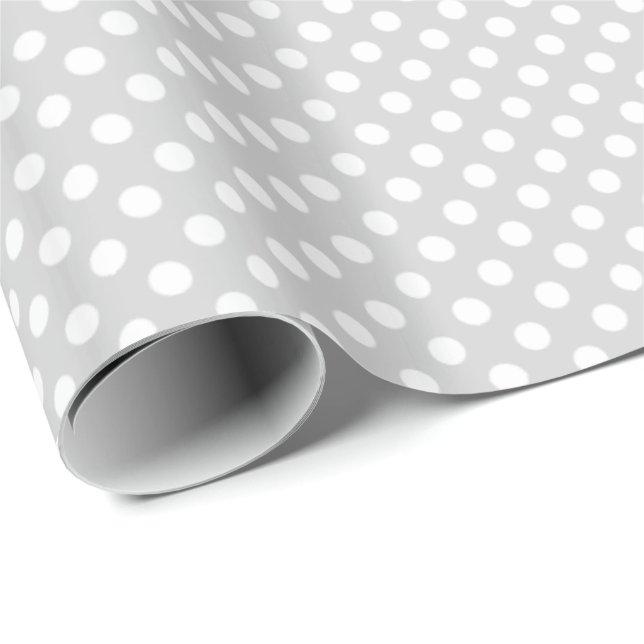 Light Gray Dots Option Wrapping Paper (Roll Corner)