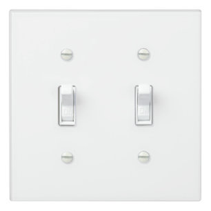 Light Gray Double Toggle Light Switch Cover