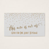 Light Gray Drink Tickets with Gold Confetti (Front)