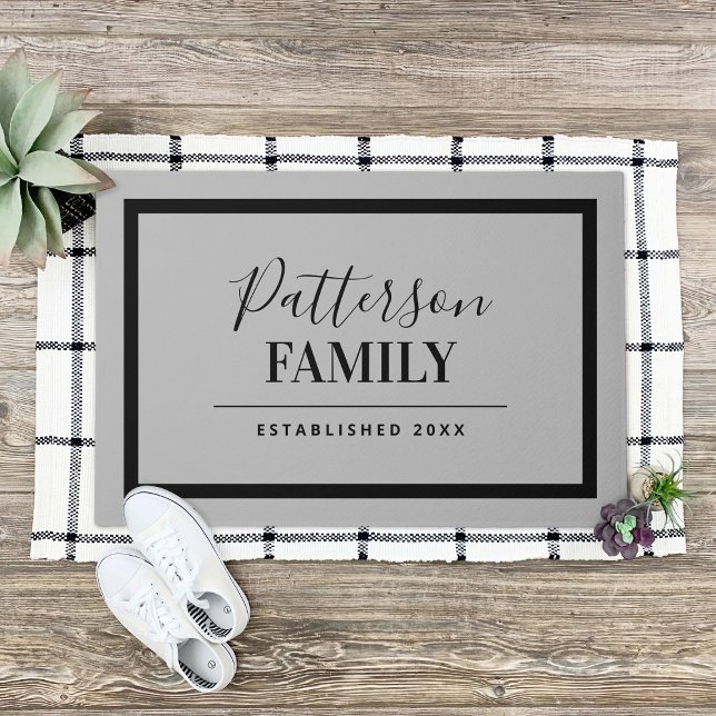 Light Gray Family Monogram Doormat (Creator Uploaded)