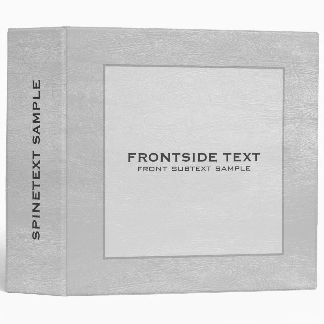 Light Gray Faux Leather Binder (Front/Spine)