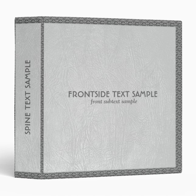 Light Gray Faux Leather Look  Avery Binder 2 (Front/Spine)