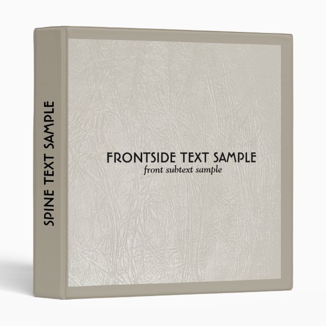 Light Gray Faux Leather Look Avery Binder 3 (Front/Spine)