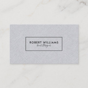 Light Gray Faux Linen Business Card