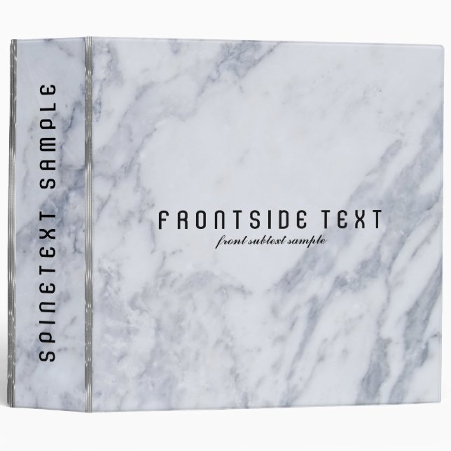 Light Gray Faux Marble Stone Binder (Front/Spine)