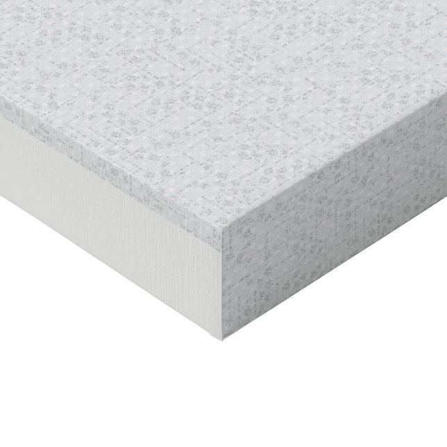 Light Gray Geometric Floral |Modern Summer Pattern Faux Canvas Print (Corner)