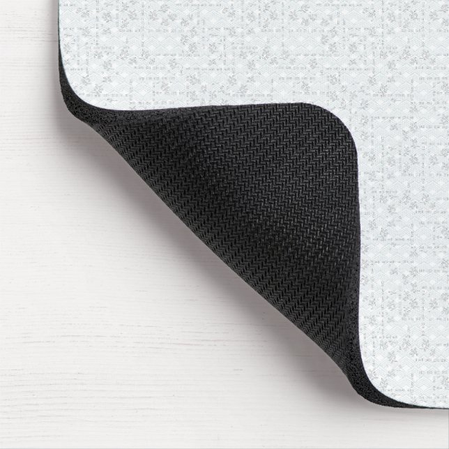 Light Gray Geometric Floral |Modern Summer Pattern Mouse Pad (Corner)