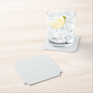 Light Gray Geometric Floral Modern Summer Pattern Paper Coaster