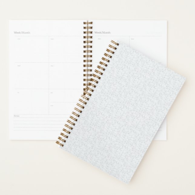 Light Gray Geometric Floral |Modern Summer Pattern Planner (Display)