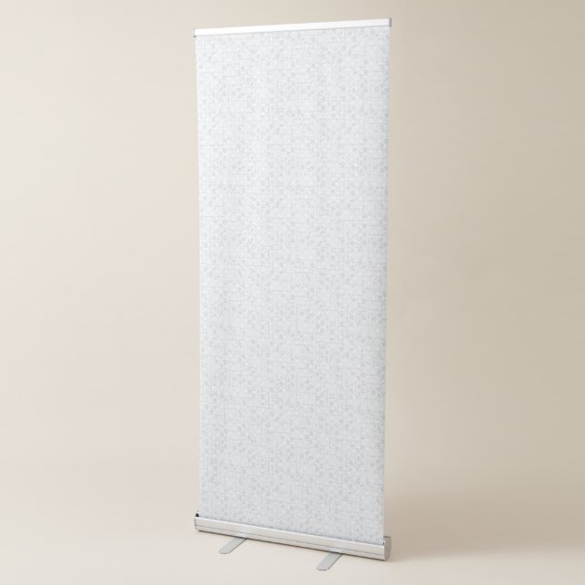 Light Gray Geometric Floral |Modern Summer Pattern Retractable Banner (3/4)