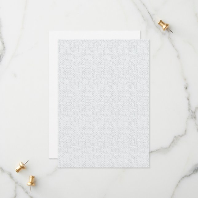 Light Gray Geometric Floral |Modern Summer Pattern Save The Date (Front/Back In Situ)