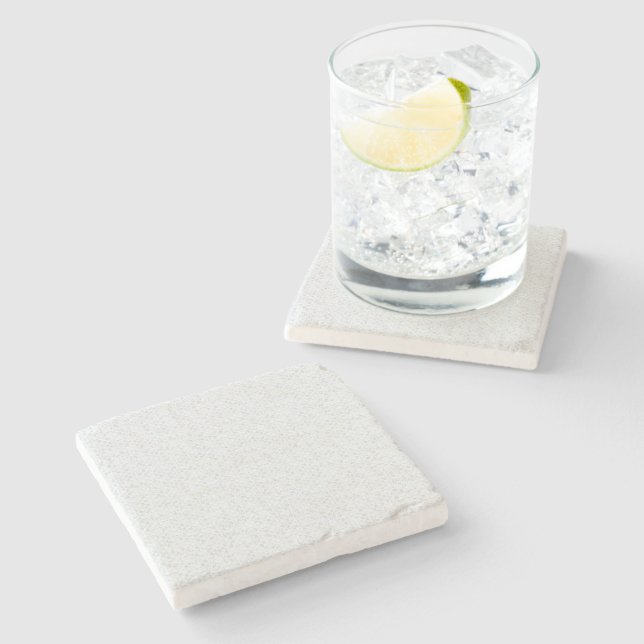Light Gray Geometric Floral |Modern Summer Pattern Stone Coaster (Side)