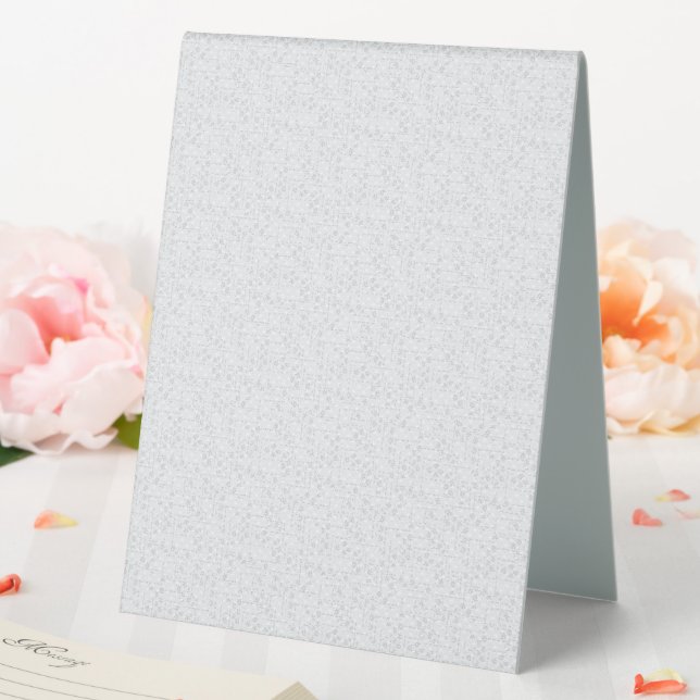 Light Gray Geometric Floral |Modern Summer Pattern Table Tent (In SItu (Wedding))