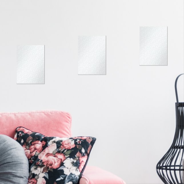 Light Gray Geometric Floral |Modern Summer Pattern Wall Art Sets (Livingroom)