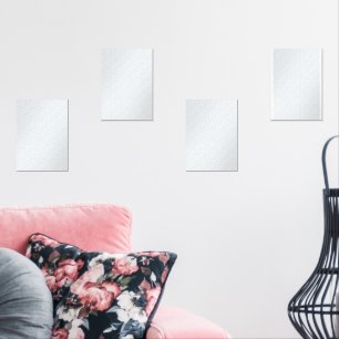 Light Gray Geometric Floral  Modern Summer Pattern Wall Art Sets